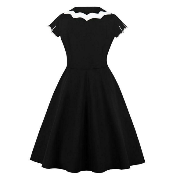 Sucrefas 1XL Bat A-Line Dress Retro Pinup Goth - Picture 3 of 3